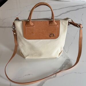 Graf Lantz leather and cotton bag